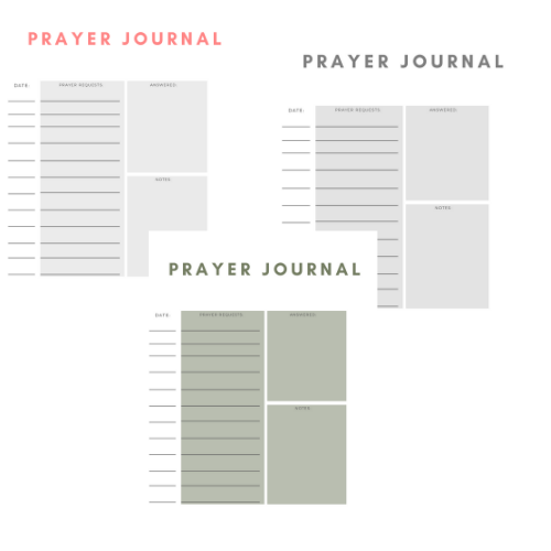 Prayer Journal Printables
